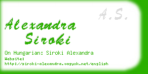 alexandra siroki business card